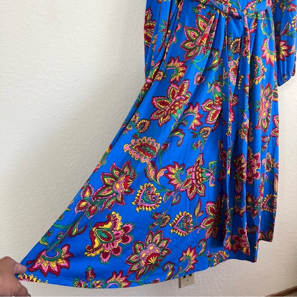 BODEN Leandra Jersey Midi Dress-Gallery Blue, Whimsical Vine Blue 12R NEW $175 - Picture 7 of 16